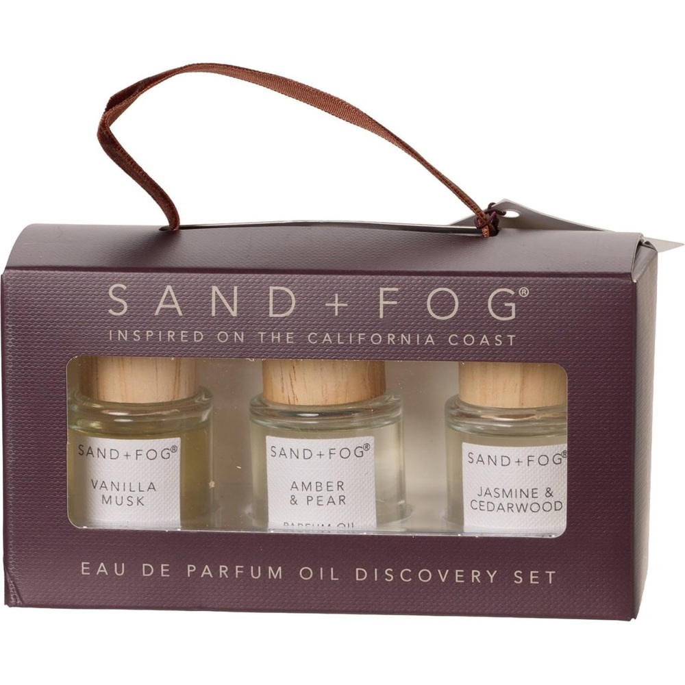 Sand + Fog Holiday Collection Exploratory Perfume Oil Rollerball Set-3pc limited